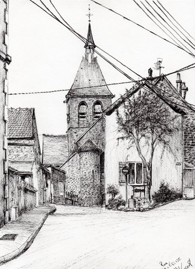 Iglesia en Laignes Francia, 2007 de Vincent Alexander Booth